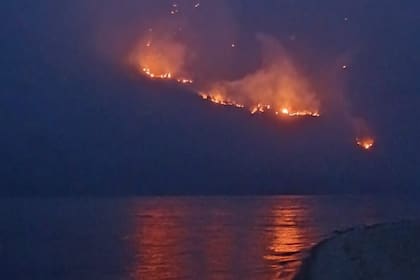 Uno de los recientes incendios en la Patagonia