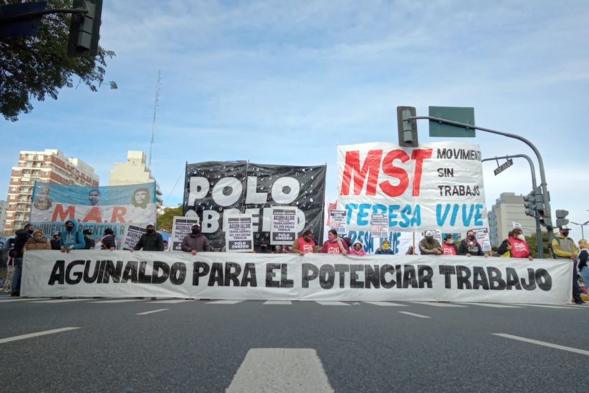 Uno de los reclamos de los beneficiarios del plan Potenciar Trabajo