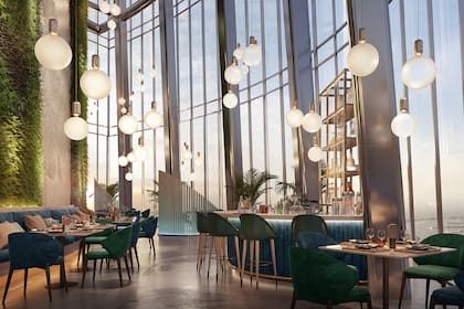 Uno de los restaurantes del hotel Ciel, que ofrecerá gastronomía de alta gama y vistas privilegiadas de la ciudad