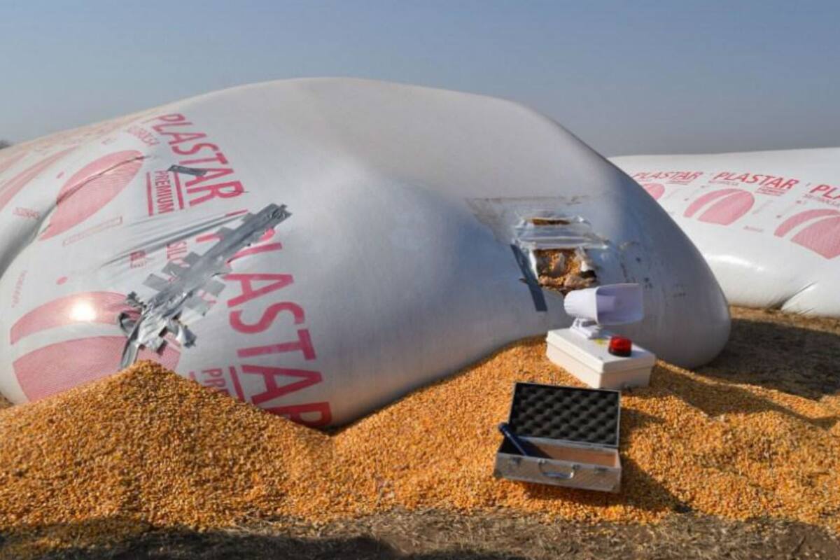 Uno de los sensores en la prueba realizada en Río Cuarto