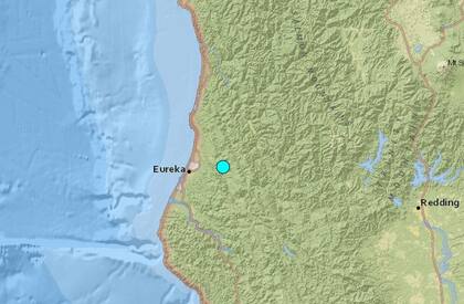 Uno de los sismos más fuertes de las últimas horas en territorio continental de Estados Unidos ocurrió cerca de Blue Lake, California