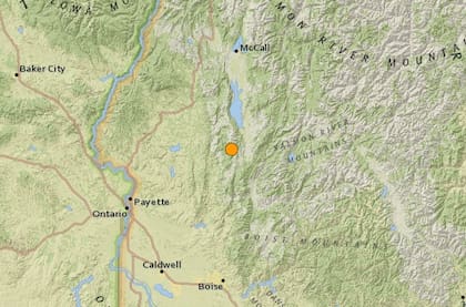 Uno de los sismos más fuertes de las últimas horas en territorio continental de Estados Unidos ocurrió cerca de Smiths Ferry, Idaho