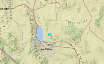 Uno de los sismos más fuertes de las últimas horas en territorio continental de Estados Unidos ocurrió cerca de Walker Lake, Nevada