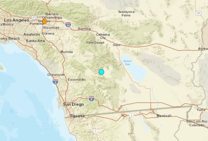 Uno de los sismos más fuertes de las últimas horas en territorio continental de Estados Unidos ocurrió cerca de Borrego Springs, California