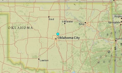 Uno de los sismos más fuertes de las últimas horas en territorio continental de Estados Unidos ocurrió cerca de Edmond, Oklahoma