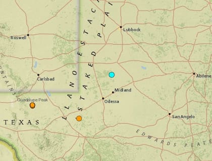Uno de los sismos más fuertes de las últimas horas en territorio continental de Estados Unidos ocurrió cerca de la localidad de Los Ibáñez, en Texas