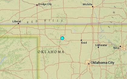 Uno de los sismos más fuertes de las últimas horas en territorio continental de Estados Unidos ocurrió cerca de Waynoka, Oklahoma
