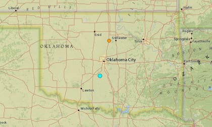 Uno de los sismos más fuertes de las últimas horas en territorio continental de Estados Unidos ocurrió cerca de Dibble, Oklahoma