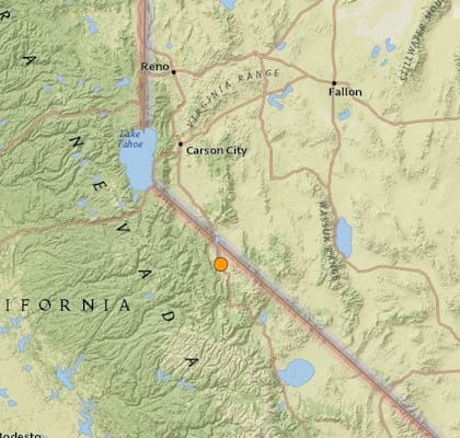 Uno de los sismos más fuertes de las últimas horas en territorio continental de Estados Unidos ocurrió cerca de Walker, California