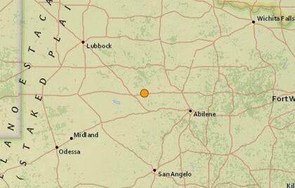 Uno de los sismos más fuertes de las últimas horas en territorio continental de Estados Unidos ocurrió cerca de Hermleigh, Texas