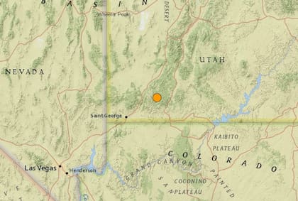Uno de los sismos más fuertes de las últimas horas en territorio continental de Estados Unidos ocurrió cerca de Brian Head, Utah