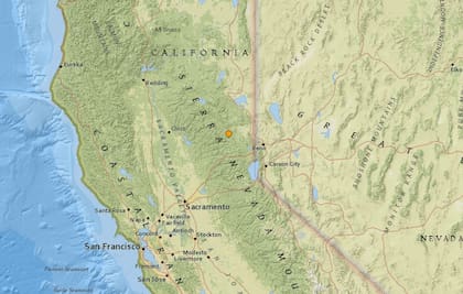 Uno de los sismos más fuertes de las últimas horas en territorio continental de Estados Unidos ocurrió cerca de Whitehawk, California