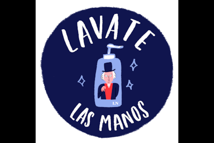 Uno de los stickers de LA NACION para prevenir el contagio del coronavirus