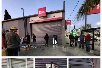 Uno de los supermercados atacados, en Tigre