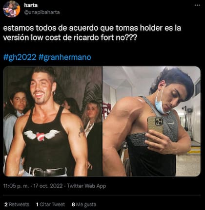 Uno de los tanto memes sobre Tomás Holder, el influencer rosarino que ingresó a la casa de Gran Hermano