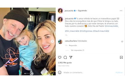 Uno de los tantos posteos románticos de Jesica Cirio a su ex