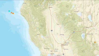 Uno de los temblores más fuerte de las últimas 24 horas en territorio continental estadounidense ocurrió cerca de Petrolia, California