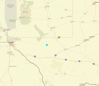 Uno de los temblores más fuertes de las últimas 24 horas en territorio continental estadounidense ocurrió cerca de Whites City, Nuevo México