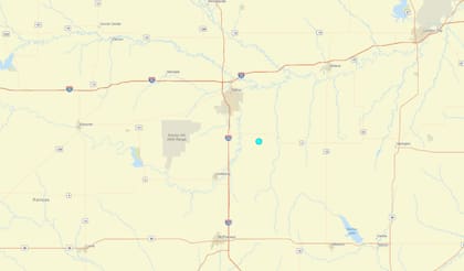 Uno de los temblores más fuertes de las últimas 24 horas en territorio continental estadounidense ocurrió cerca de Gypsum, Kansas