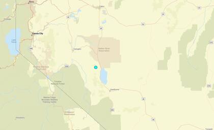 Uno de los temblores más fuertes de las últimas 24 horas en territorio continental estadounidense ocurrió cerca de Schurz, Nevada