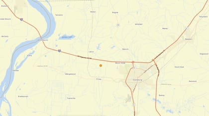 Uno de los temblores más fuertes de las últimas 24 horas en territorio continental estadounidense ocurrió cerca de Dyersburg, Tennessee