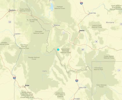 Uno de los temblores más fuertes de las últimas 24 horas en territorio continental estadounidense ocurrió cerca de Wisdom, Montana