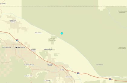 Uno de los temblores más fuertes de las últimas 24 horas en territorio continental estadounidense ocurrió cerca de Thousand Palms, California