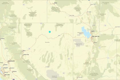 Uno de los temblores más fuertes de las últimas 24 horas en territorio continental estadounidense ocurrió cerca de Valmy, Nevada