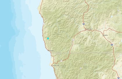 Uno de los temblores más fuertes de las últimas 24 horas en territorio continental estadounidense ocurrió cerca de Pistol River, Oregon