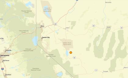 Uno de los temblores más fuertes de las últimas 24 horas en territorio continental estadounidense ocurrió cerca de Valmy, Nevada