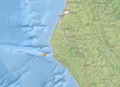 Uno de los temblores más fuertes de las últimas 24 horas en territorio continental estadounidense ocurrió cerca de Petrolia, California