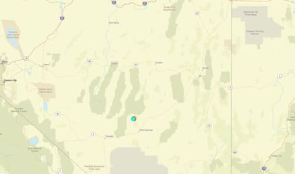 Uno de los temblores más fuertes de las últimas 24 horas en territorio continental estadounidense ocurrió cerca de Tonopah, Nevada