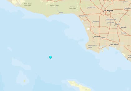 Uno de los temblores más fuertes de las últimas 24 horas en territorio continental estadounidense ocurrió cerca de Rancho Palos Verdes, California