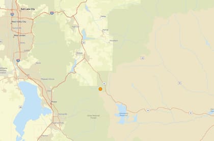 Uno de los temblores más fuertes de las últimas 24 horas en territorio continental estadounidense ocurrió cerca de Independence, Utah