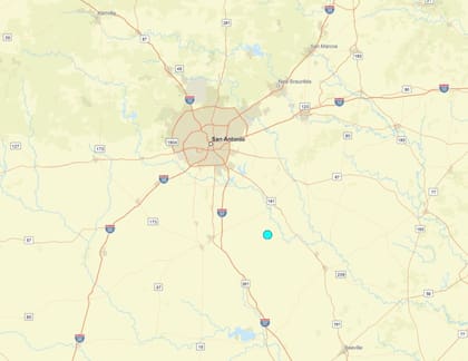 Uno de los temblores más fuertes de las últimas 24 horas en territorio continental estadounidense ocurrió cerca de Poth, Texas