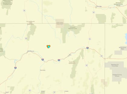 Uno de los temblores más fuertes de las últimas 24 horas en territorio continental estadounidense ocurrió cerca de Valmy, Nevada