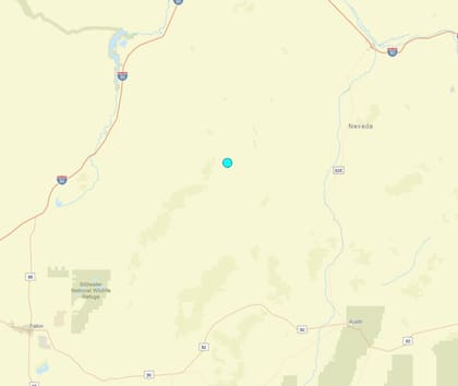 Uno de los temblores más fuertes de las últimas 24 horas en territorio continental estadounidense ocurrió cerca de Lovelock, Nevada