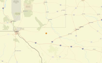 Uno de los temblores más fuertes de las últimas 24 horas en territorio continental estadounidense ocurrió cerca de Whites City, Nuevo México