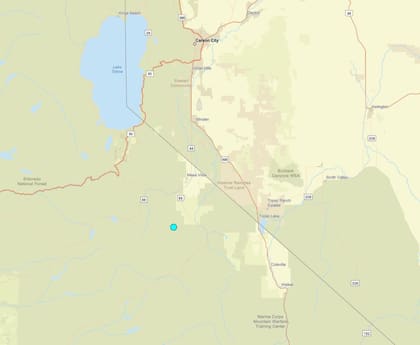 Uno de los temblores más fuertes de las últimas 24 horas en territorio continental estadounidense ocurrió cerca de Markleeville, California