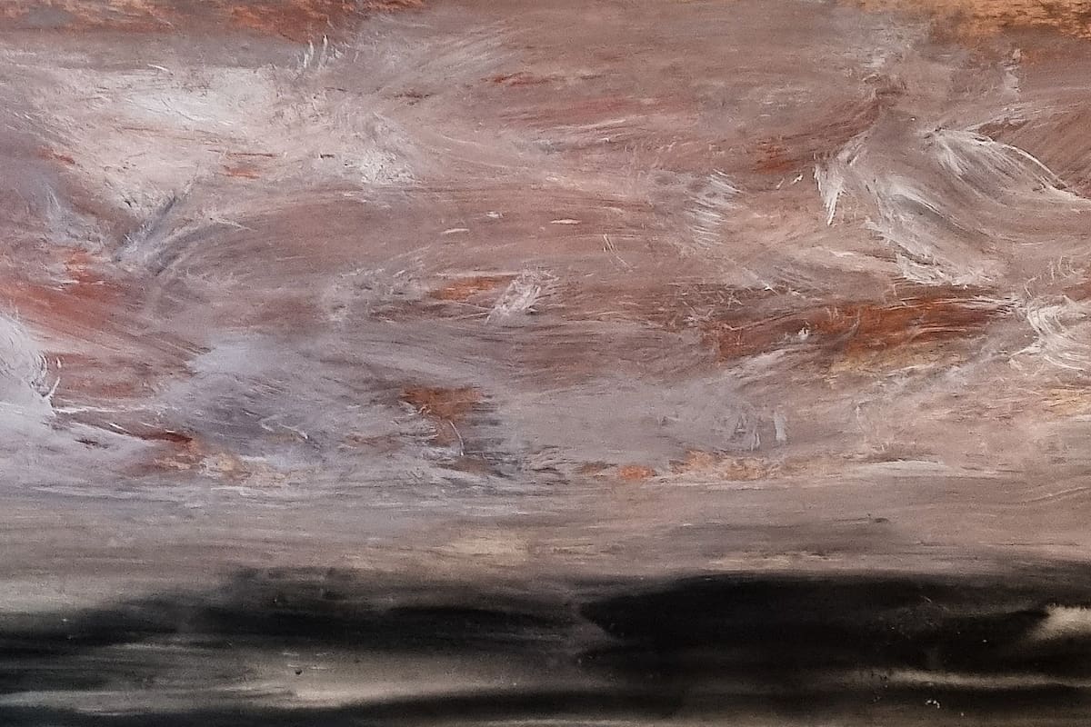 Uno de los trabajos de Stupía en la muestra "Caprichos en el Paisaje"