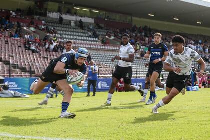Uno de los tries ante Fiji, que le reportaron a los Pumitas el noveno puesto en el Mundial M-20