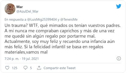 Uno de los tuits a favor del crudo Ratón Pérez que le escribió a Elisa