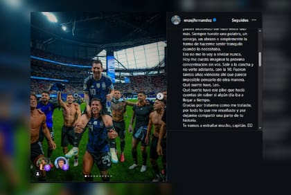 El mensaje de Enzo Fernández para Lionel Messi