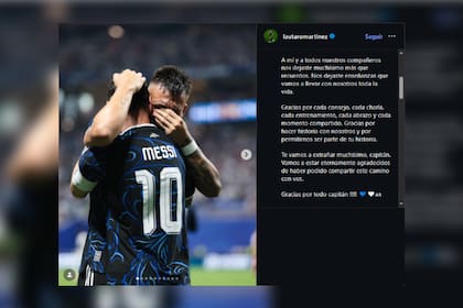 El mensaje de Lautaro Martínez para Lionel Messi
