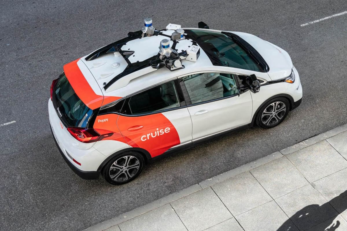 Uno robotaxi de Cruise, una de las compañías que tiene vehículos autónomos en San Francisco