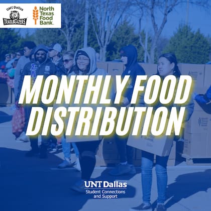 UNT Dallas hará su entrega mensual de alimentos (UNT Dallas)