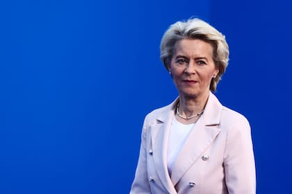 Ursula von der Leyen, president of the European Commission, attends NATO Summit at LITEXPO Lithuanian Exhibition and Congress Center in Vilnius, Lithuania on July 12, 2023. (Photo by Beata Zawrzel/NurPhoto via Getty Images)
