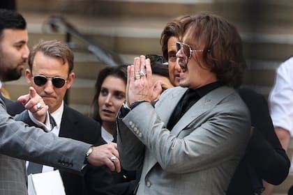 Depp, en una de sus presentaciones en el juicio que se llevó en Londres