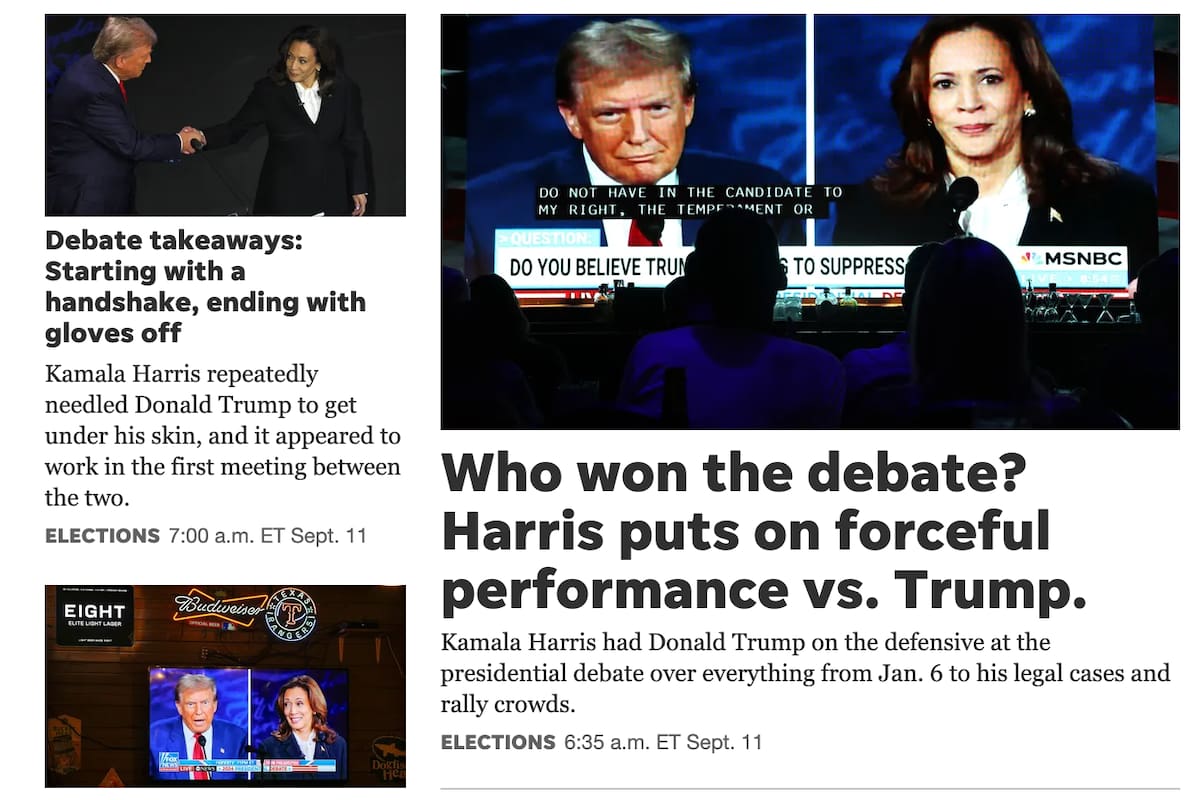 USA TODAY, tras el debate presidencial.