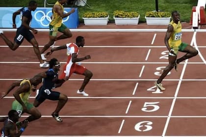 Usain Bolt, en uno de sus contundentes triunfos olímpicos
